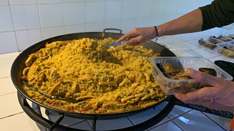 Paella Mise en barquette